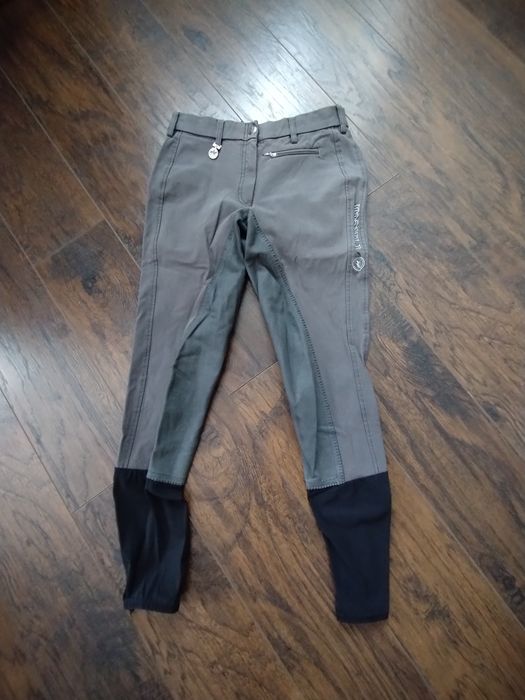 Bryczesy Pikeur szare z długim lejem S 36