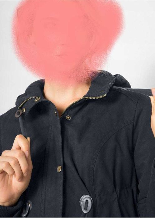 Kurtka ciążowa ocieplana z wkładką niemowlęcą 46 lub 48, z kapturem