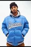 Mega Kurtka Supreme Script Varsity 2016 niebieska ciepła unisex m