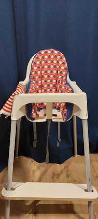 Krzesełko fotelik do karmienia Ikea ANTILOP plus podnóżek i poduszka