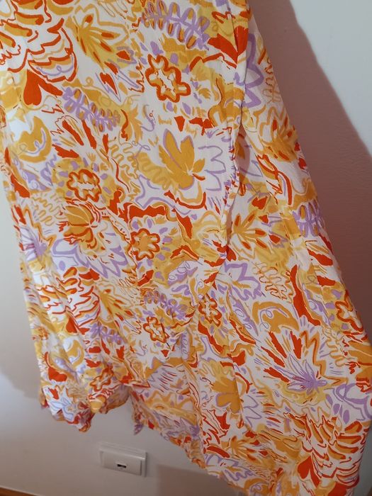 Vestido longo lefties com padrão