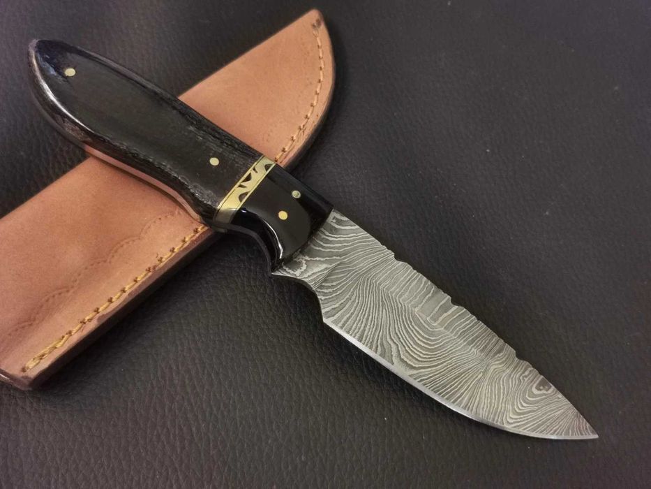 NÓŻ DAMAST myśliwski kuchenny stal damasceńska kuty 22cm bushcraft