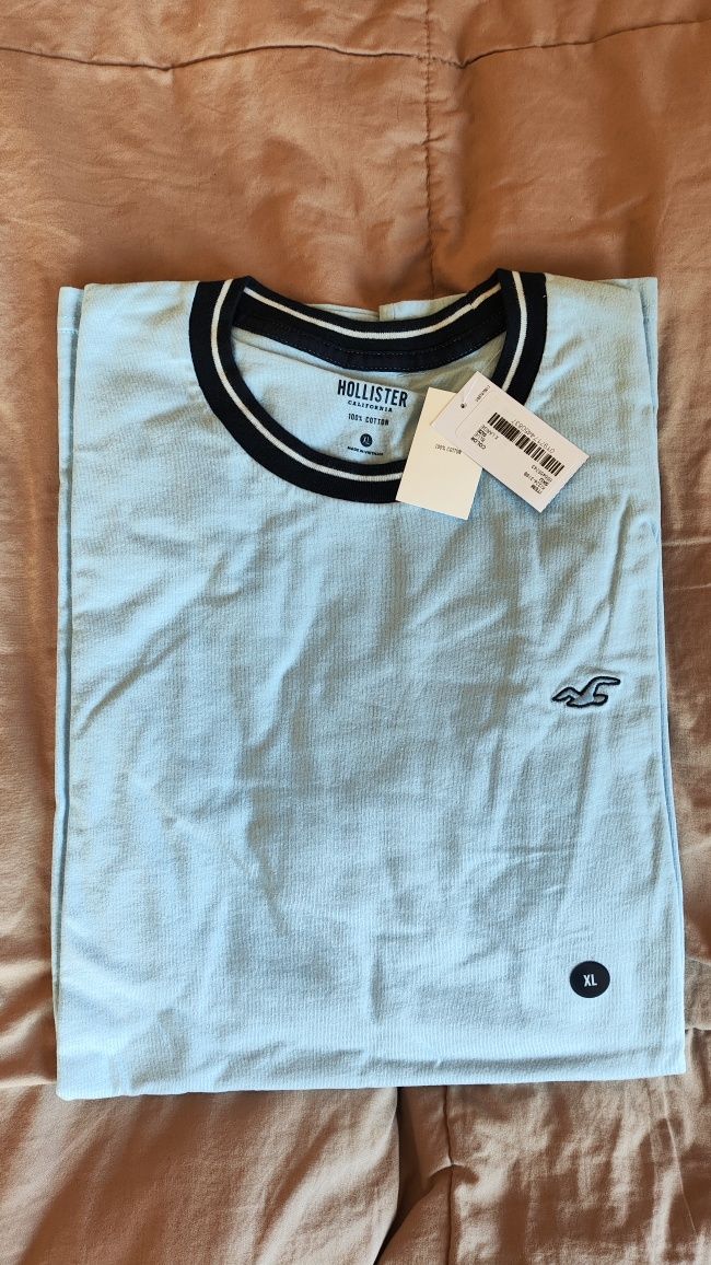 Hollister jasnoniebieski t-shirt rozm XL