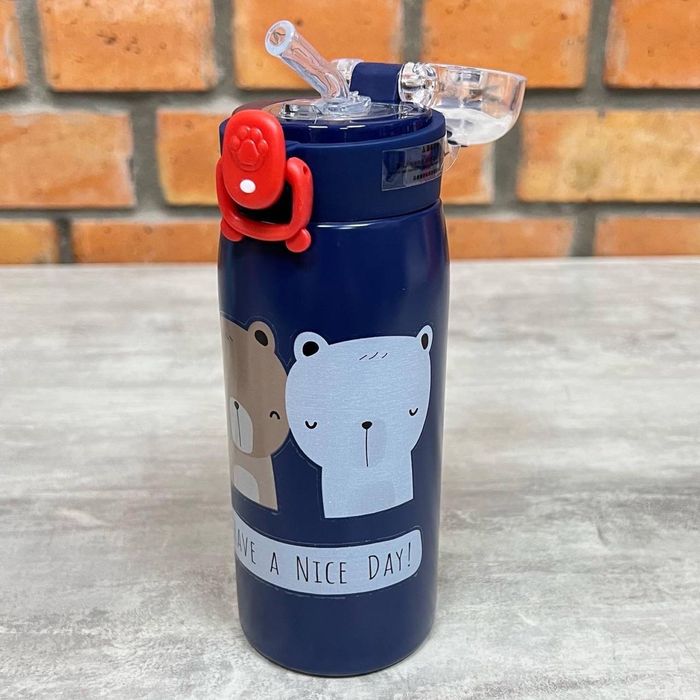 Акція. Термос дитячий з трубочкою для напоїв та їжі 350 мл