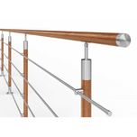 Balustrada schodowa drewniana 2,5m. System do samodzielnego montażu!