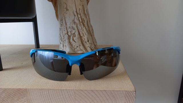 Okulary sportowe przeciwsłoneczne TopSpin niebieskie tenis