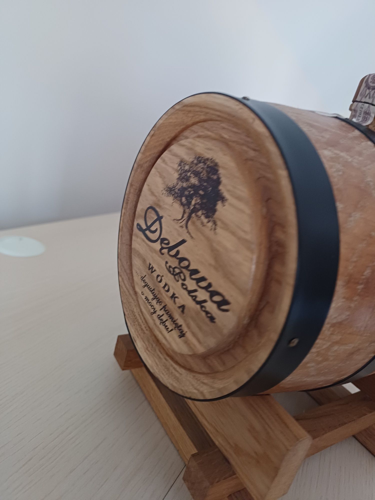 Beczka antałek drewniana na alkohol z kranikiem na prezent