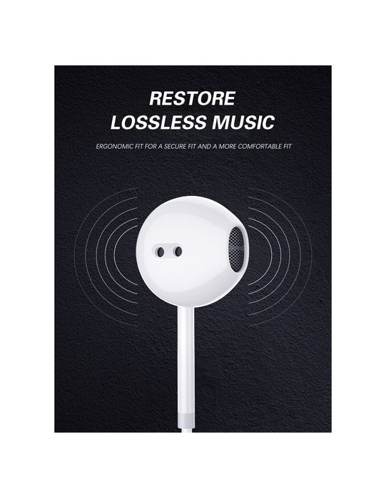 Auriculares Estéreo QA-C50 com Conexão iOS