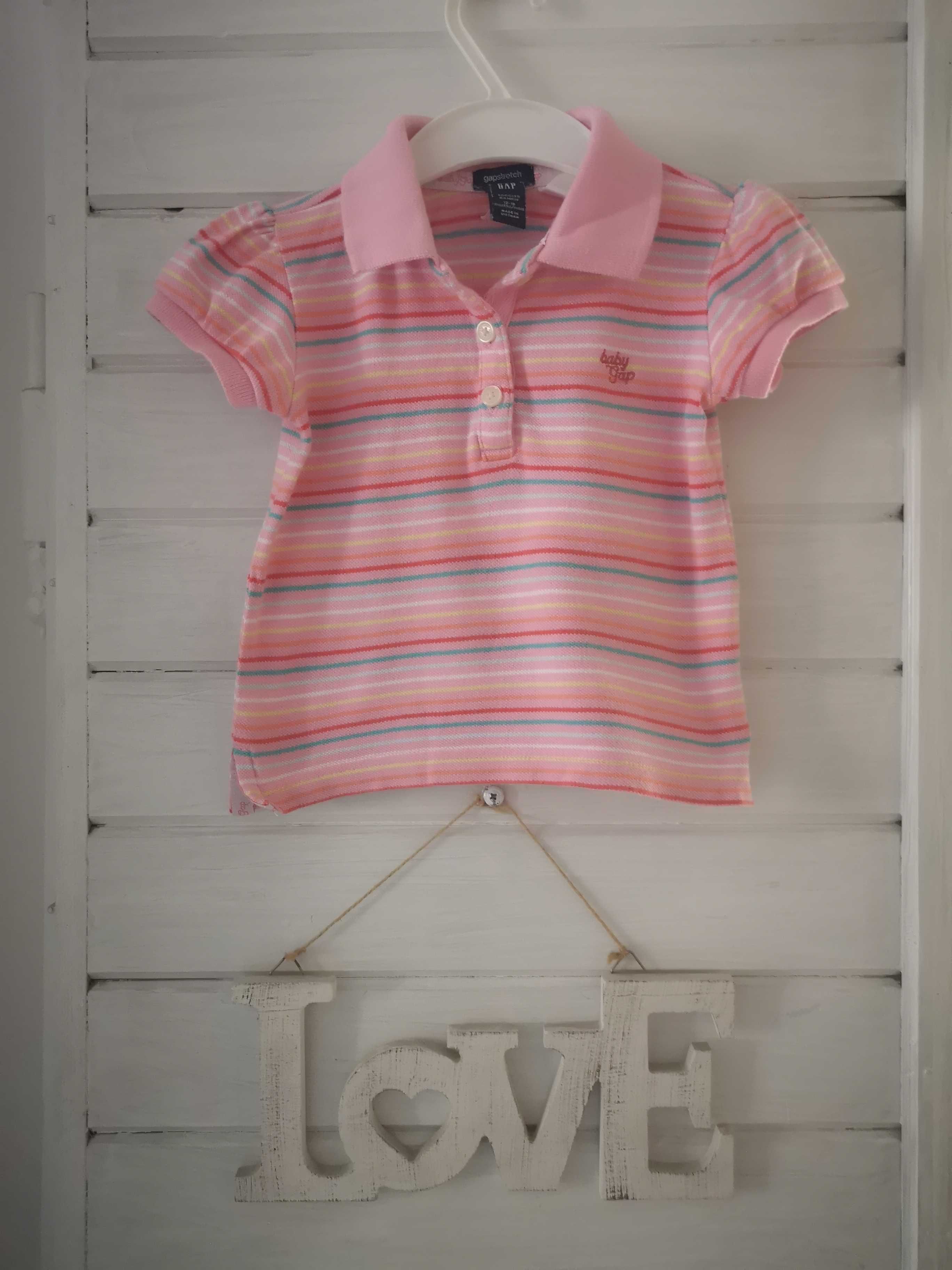 Gap- sliczna koszulka polo-  12-18 m-cy