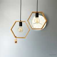 Lampa drewniana HEXAGON DUE-wisząca