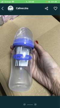Nowa butelka lansinoh 240 ml plastikowa smoczek m