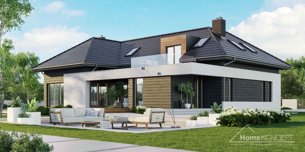 Projekt domu nowoczesnego HomeKONCEPT 13 L salon 110 m2