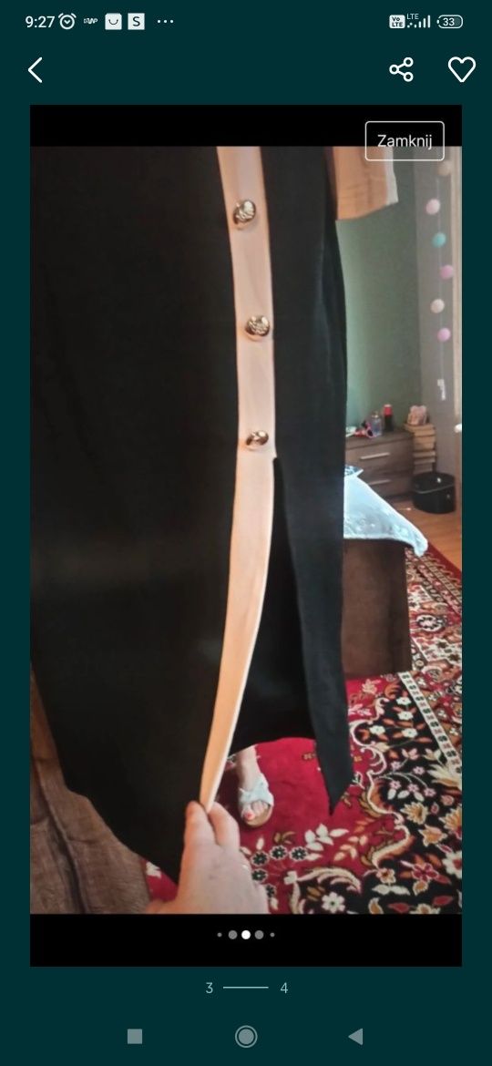 Elegancka dopasowana sukienka MIDI l/xl