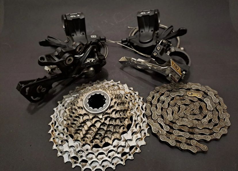 Zestaw napęd 3/10s Shimano Deore XT/SLX sram