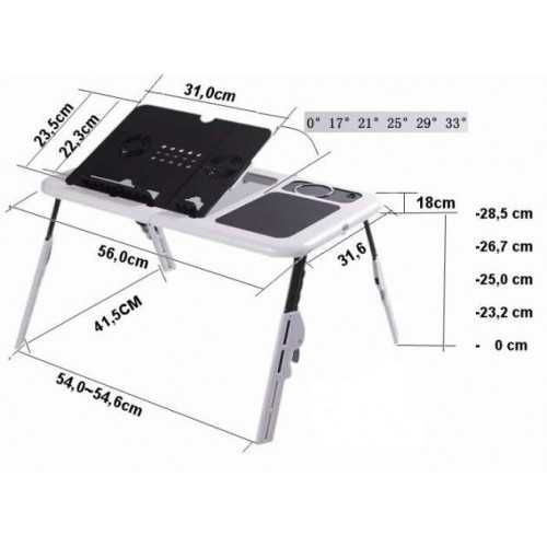 Складний стіл-підставка для ноутбука з кулером