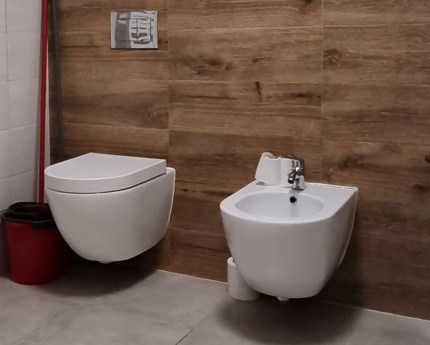 Bidet podwieszany DEANTE Peonia z baterią i zestawem montaż