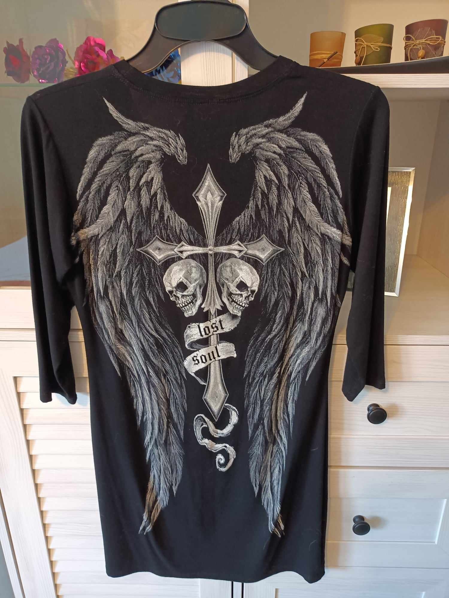 Bluzka tunika emo goth alternative rock metal shop suknia gotyca anioł