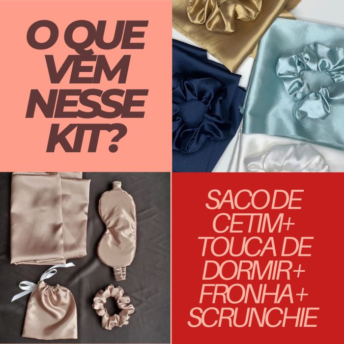 Kit de cetim - feito sob encomenda