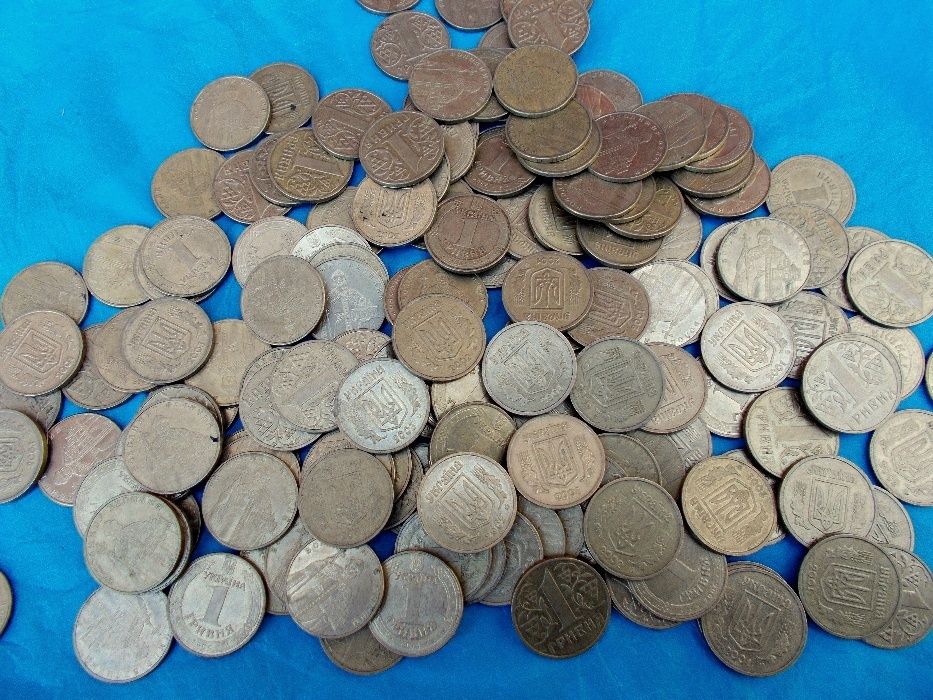 Монеты 1 гривна 2001-2014 годы,Латунь