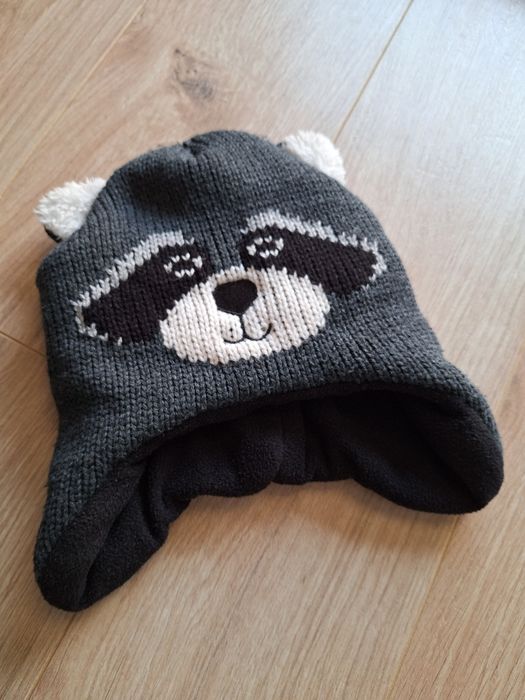 6-18 miesięcy ciepła czapka zimowa z uszkami szop gruba na zimę