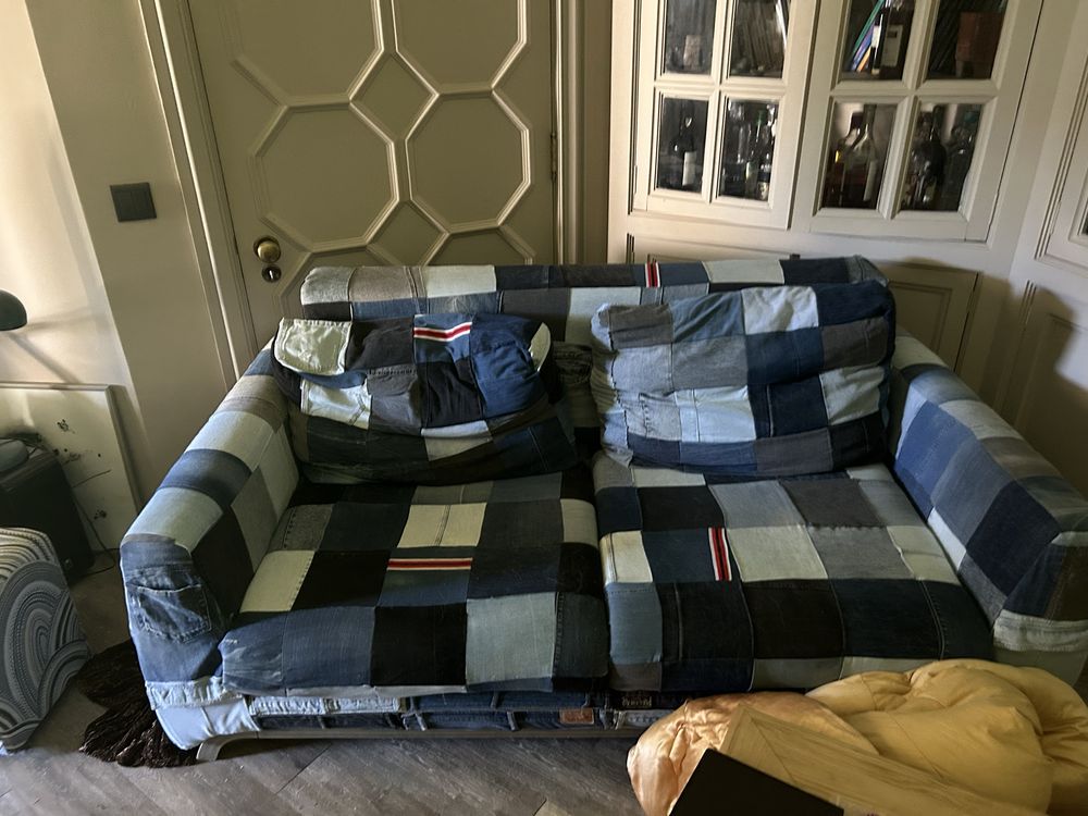 Denim couch used