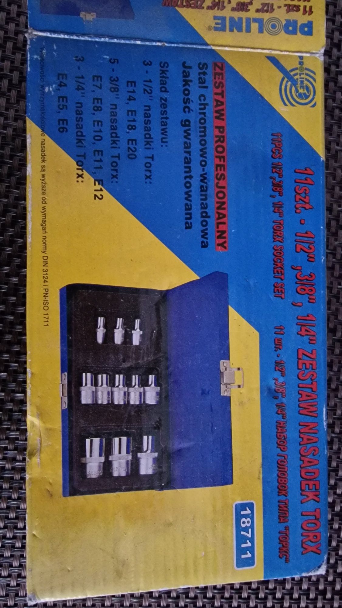 PROLINE klucze nasadowe TORX 11 szt kod : 18711