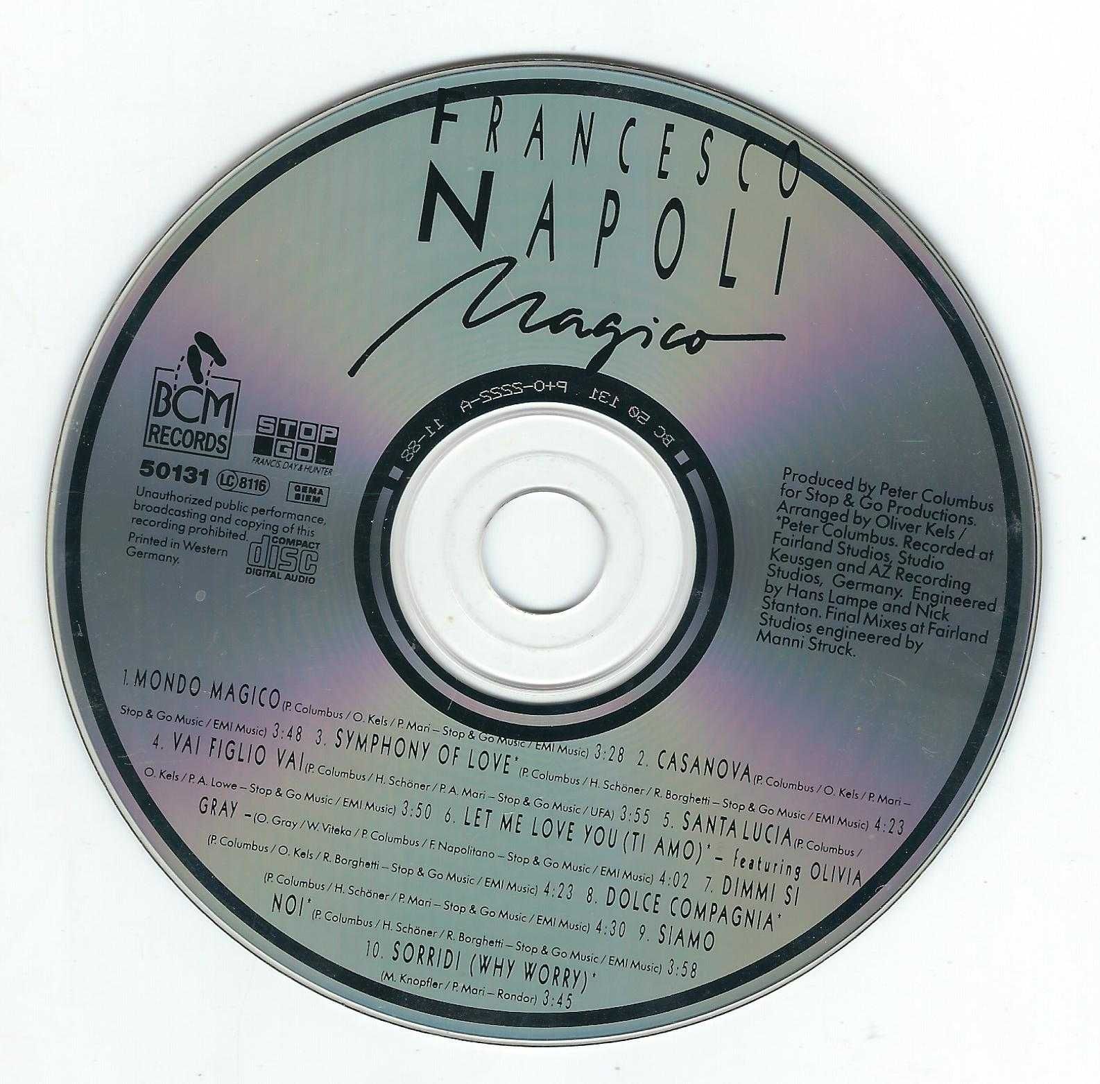 CD Francesco Napoli - Magico (1988) (BCM Records)