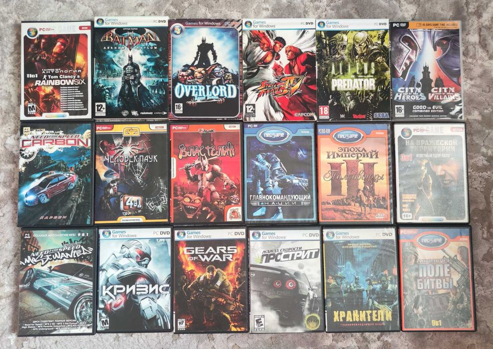 лот (50 штук) DVD/CD дисків з іграми на ПК (PC)