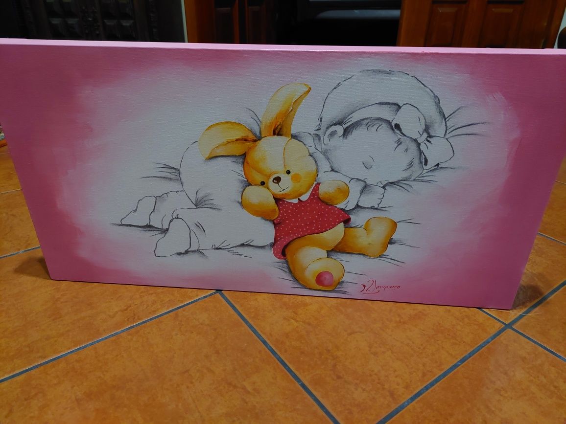 Quadro 80×40 ideal para quarto de menina