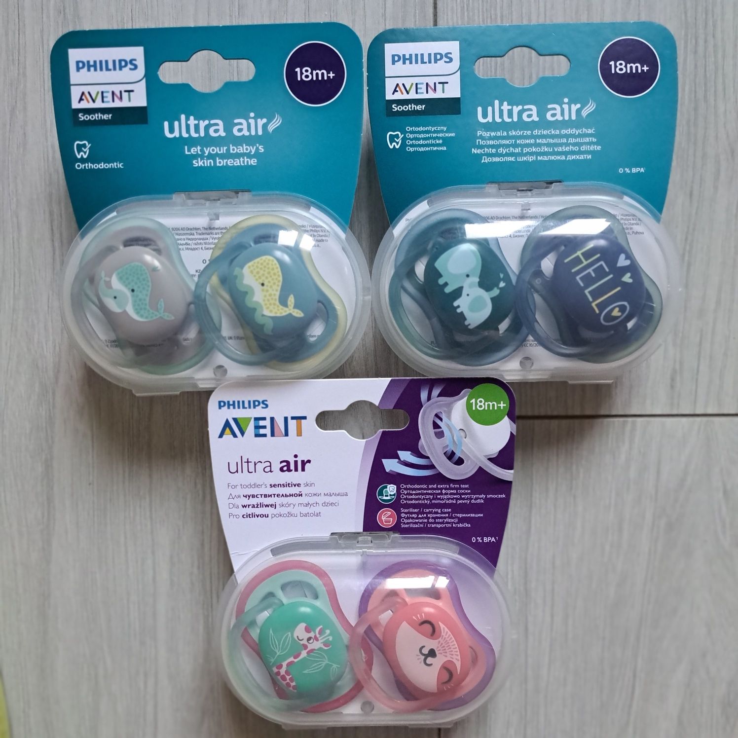 Разные пустышки Philips Avent 0-6 и 6-18, +18 мес