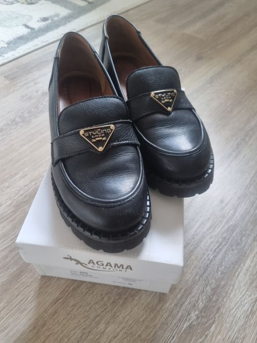 Skórzane mokasyny 38