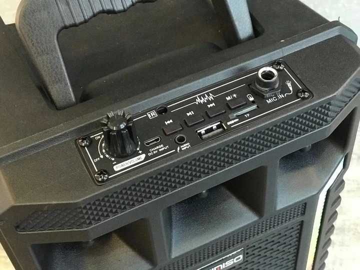 Мp3 Bluetooth колонка валіза,Kimiso QS-627з караоке, з світломузкою