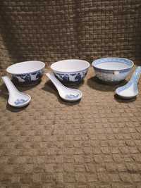 Chińska porcelana ryżowa 3 sztuki