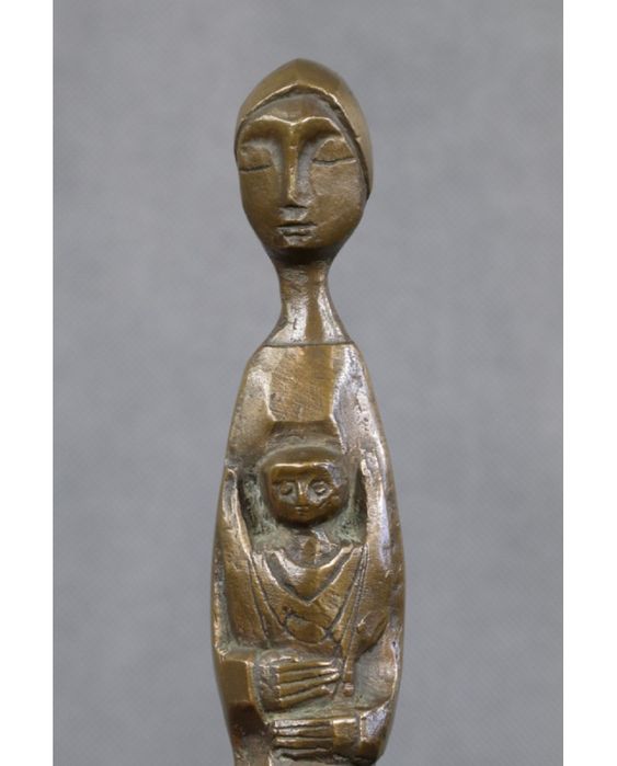 Madonna z dzieciątkiem. Brąz. Stal. Raf Verjans (1935 - 2022). Belgia.