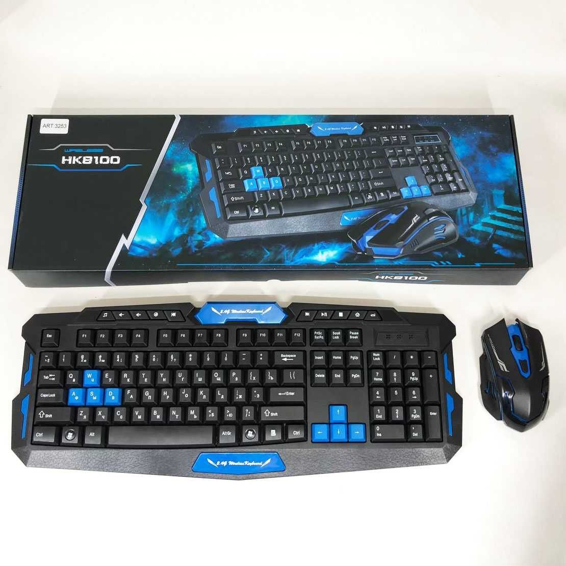 Клавіатура з мишкою HK-8100, ігрова клавіатура та миша для пк