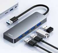 USB-хаб Baseus UltraJoy Series 4in1 USB-A to USB 3.0 15cm Gray