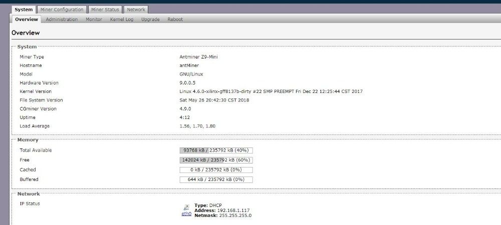 ASIC z 9 mini antmainer
