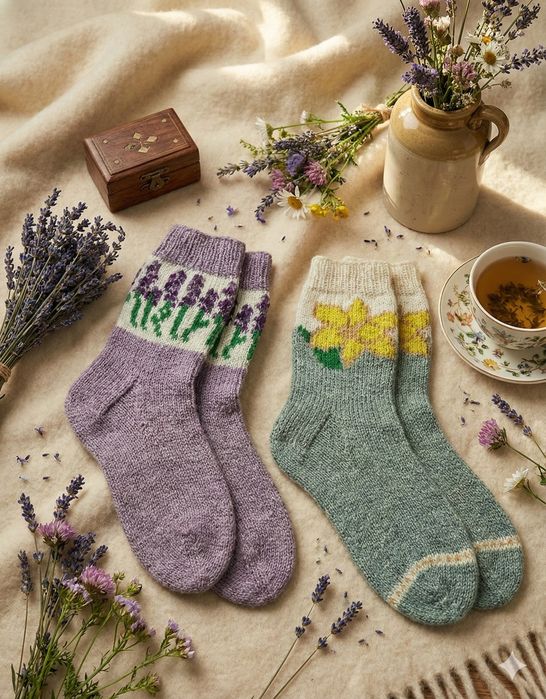 Носки вязаные  шерсть