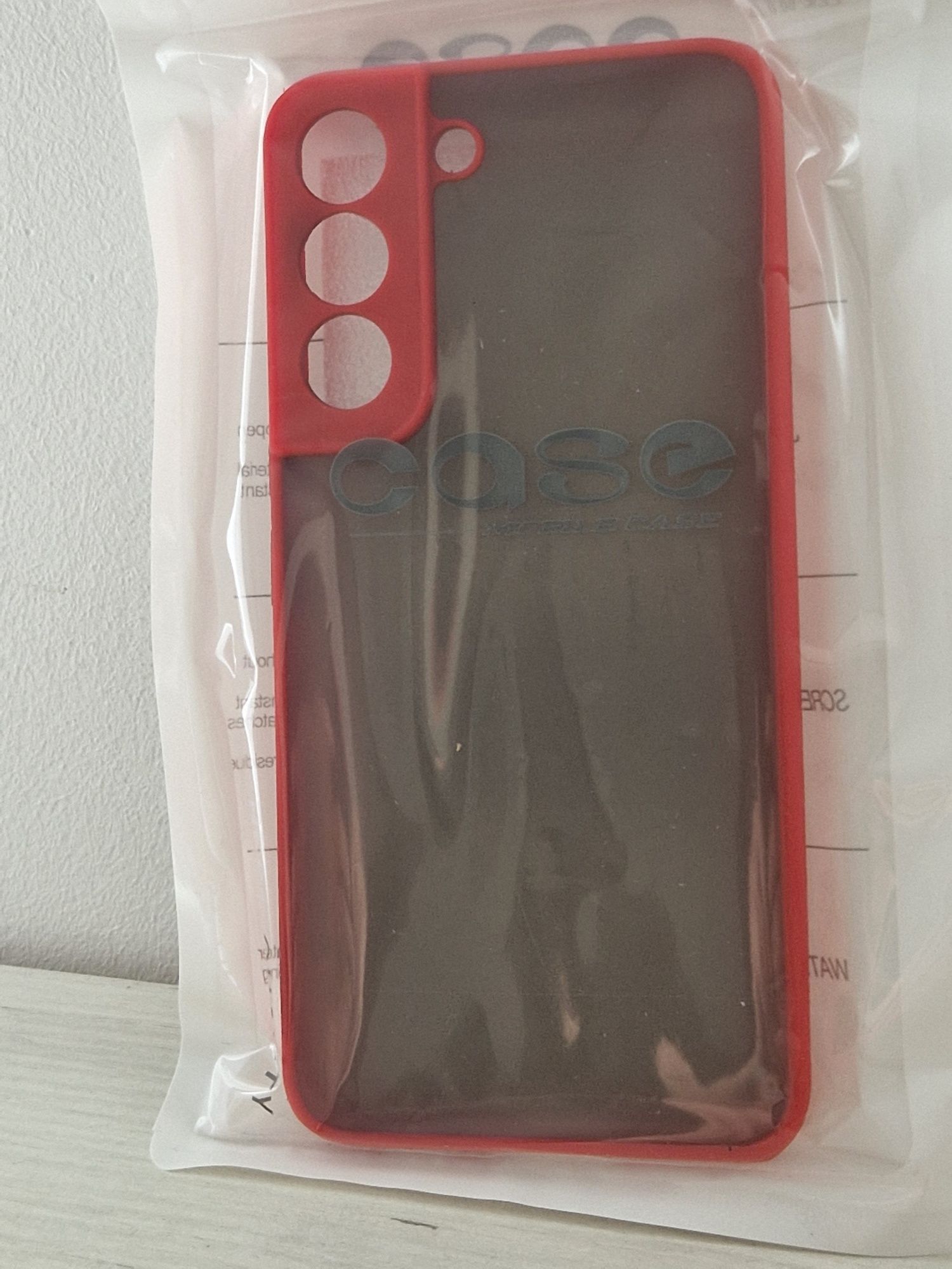 Vennus Color Button Bumper do Samsung Galaxy S22 Plus Czerwony