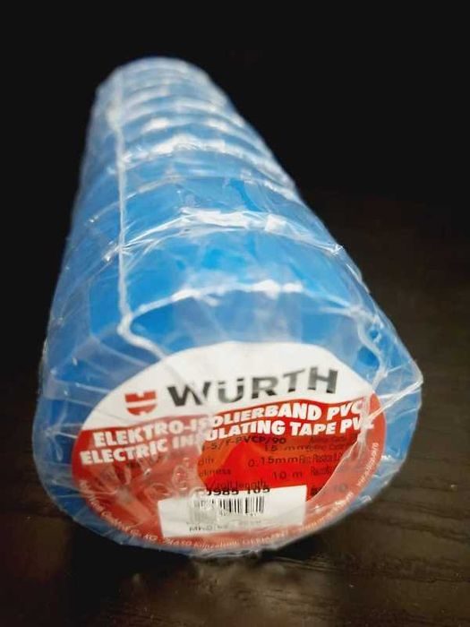 Taśma izolacyjna Würth Vde 10M/15MM Niebieska 20szt. do instalacji