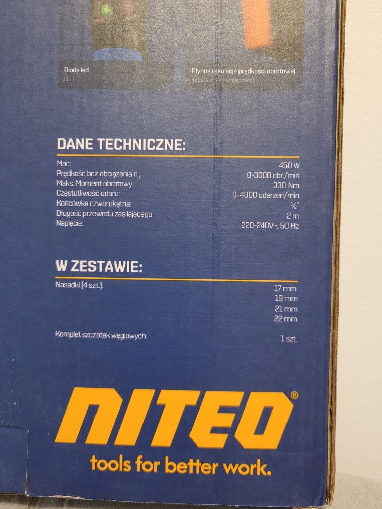 Nowy klucz udarowy elektryczny do kół itp