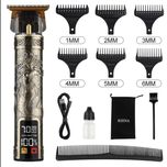 Máquina de cortar cabelo profissional sem fios LCD T10 retro SELADO