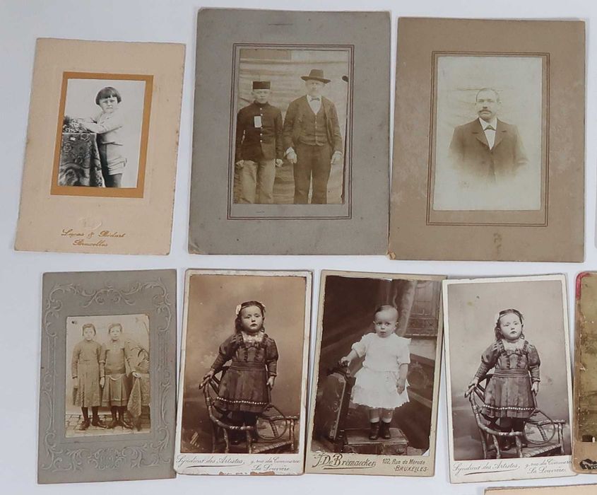 25 Fotografias antigas em cartão Séc. XIX/XX