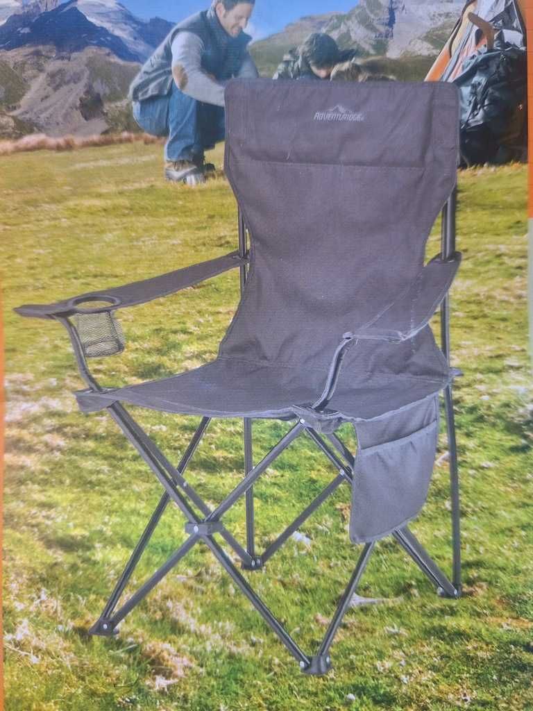 Składane krzesło turystyczne wędkarskie camping pokrowiec adventuridge