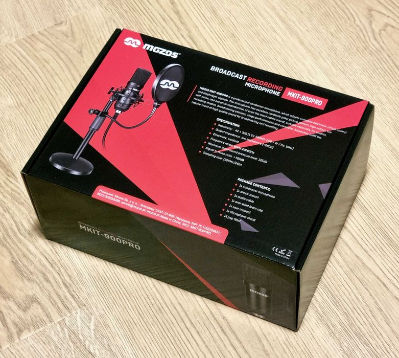 (NOWY) Mikrofon pojemnościowi Mozos MKIT-900PRO