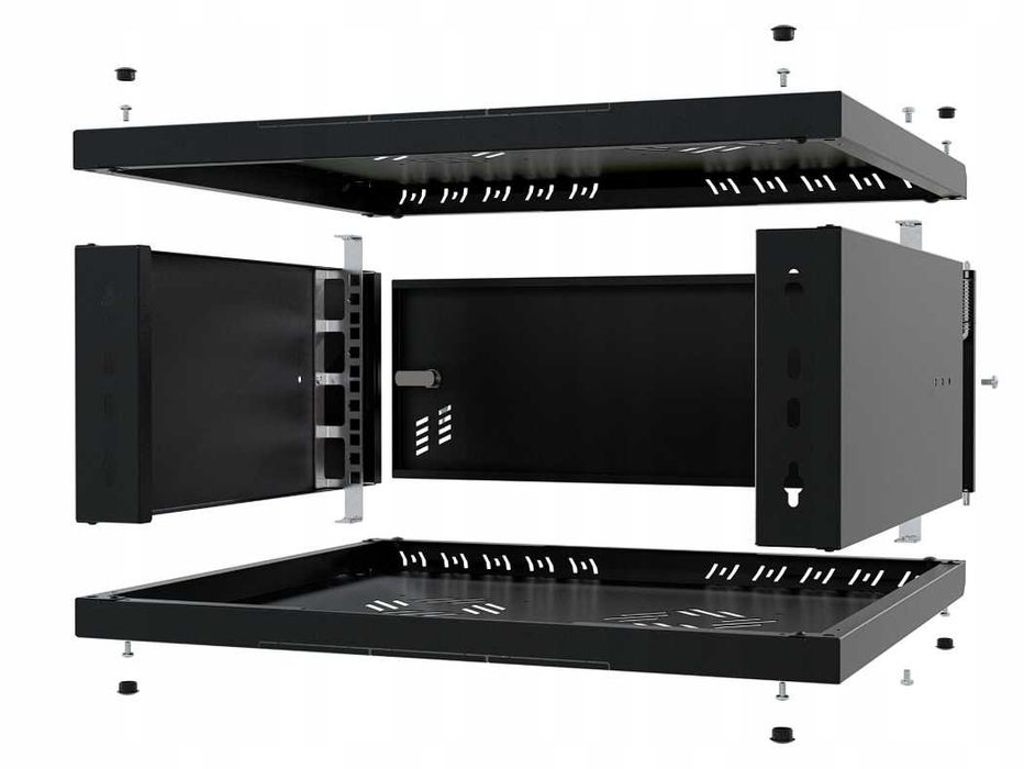 Szafa Serwerowa Wisząca RACK 19" 4U 450mm Metalowe Drzwi Stalflex