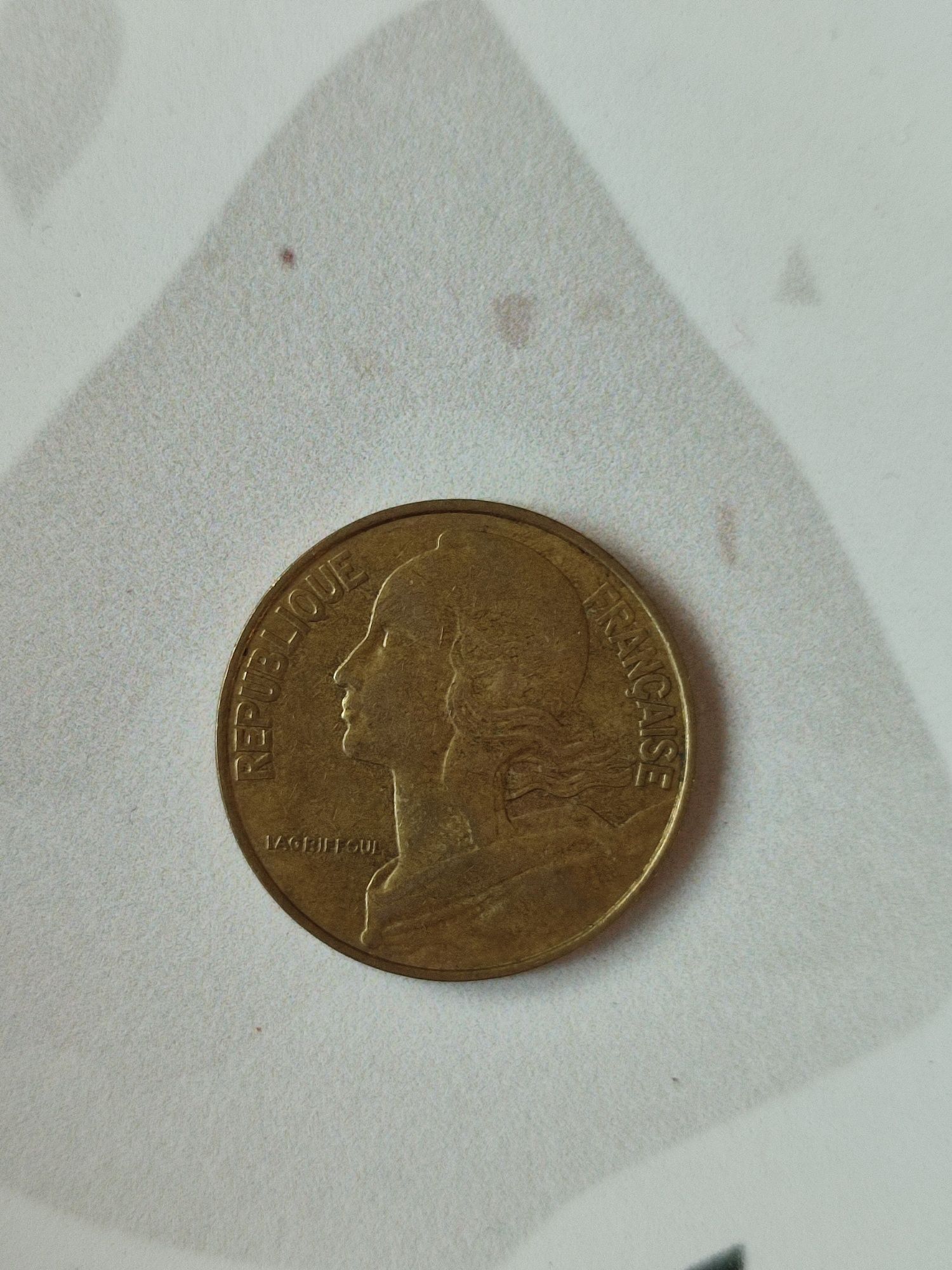 Moneta 20 centimes i 10 centimes 1979 i 1978