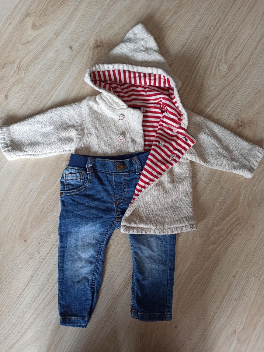 SerGentMajor bluza/sweter oraz Mothercare spodnie r . 68/74