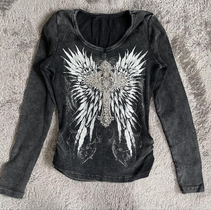 светр готичний топ з хрестом рок панк deftones goth вінтажна кофта y2k