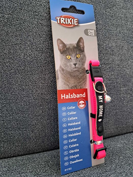 Trixie obroża dla kota z adresówką "my home" różowa